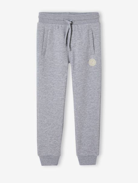 Joggingbroek van molton jongens dennen+donker leisteenblauw+gemêleerd zwart+grijs+marineblauw, gechineerd+middenblauw+oker+zwart - vertbaudet enfant 
