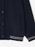 Sweater in bomberlook voor meisjes van fleece beige+gemêleerd grijs+marineblauw - vertbaudet enfant 