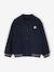 Sweater in bomberlook voor meisjes van fleece beige+gemêleerd grijs+marineblauw - vertbaudet enfant 
