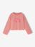 Cropped T-shirt met tekst en pailletten voor meisjes rozen - vertbaudet enfant 