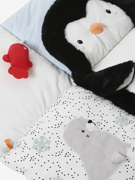 Zacht speelkleed CROQUE LA VIE beige+ecru+rood+sinaasappel+zwart - vertbaudet enfant 