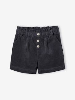 - Fluwelen short met paperbag-vorm meisjes