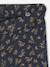 Wijde fleece legging voor meisjes bruin, bedrukt+marineblauw+vanille - vertbaudet enfant 
