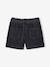 Fluwelen short met paperbag-vorm meisjes chocoladebruin+grijs+groenblauw+kameel+kaneel+zachtpaars - vertbaudet enfant 