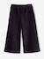 Wijde, fluwelen broek voor meisjes antraciet+bruin+chocoladebruin+ecru+grijsblauw+kaki+pruim+rozen+zachtpaars - vertbaudet enfant 