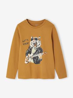 -Oeko-Tex® fun T-shirt met lange mouwen en kattenmotief voor jongens