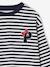 Gestreepte T-shirt met patch en sierstrik voor meisjes marineblauw, gestreept - vertbaudet enfant 