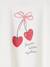 T-shirt crop top voor meisjes met lange mouwen antraciet+ecru - vertbaudet enfant 
