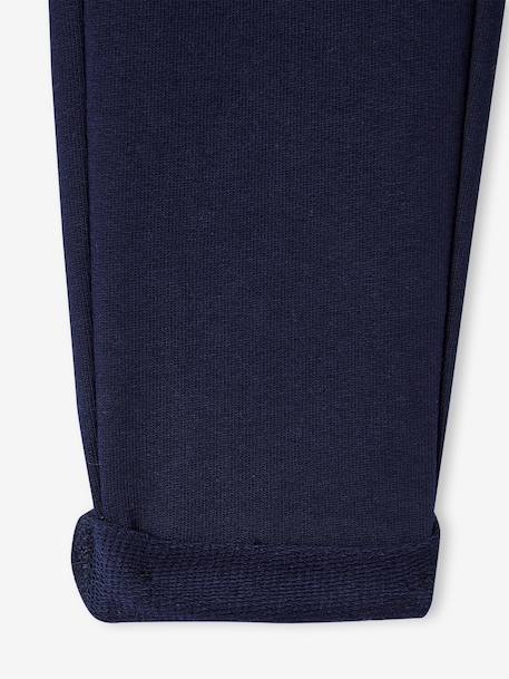Broek jongen van molton inktblauw+zwart, bedrukt - vertbaudet enfant 