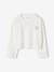 T-shirt crop top voor meisjes met lange mouwen antraciet+ecru - vertbaudet enfant 