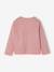 T-shirt voor meisjes met hartjesprint en lange mouwen ecru+rouge - vertbaudet enfant 