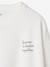 T-shirt crop top voor meisjes met lange mouwen antraciet+ecru - vertbaudet enfant 