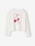 T-shirt crop top voor meisjes met lange mouwen antraciet+ecru - vertbaudet enfant 