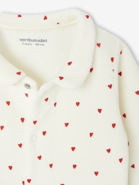 Set van 3 babyslaappakje voor pasgeborenen 'coeurs' in fluweel / velours nachtblauw - vertbaudet enfant 