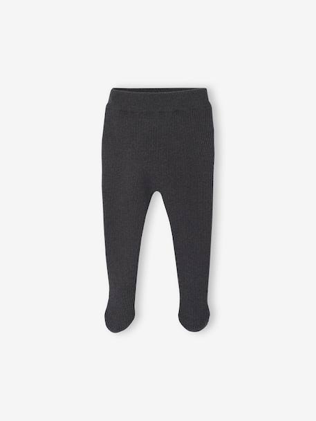 Babybroek met voetjes antraciet - vertbaudet enfant 
