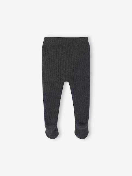Babybroek met voetjes antraciet - vertbaudet enfant 