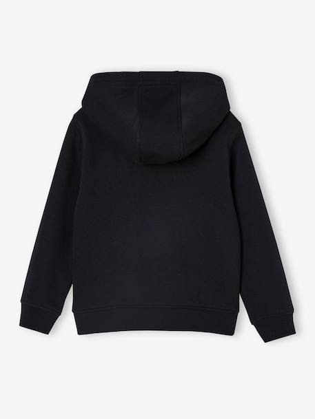 Ritssweater mt capuchon sport BASICS jongens 6400+antraciet+dennen - vertbaudet enfant 