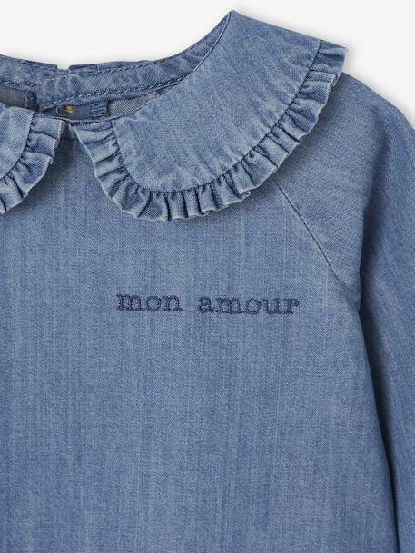 Geboorteblouse van jeans stone - vertbaudet enfant 
