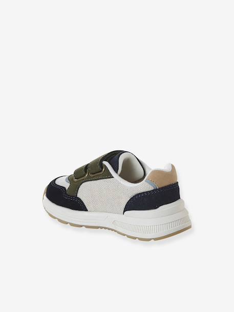 Sneakers met klittenband voor jongens marineblauw+veel blauw - vertbaudet enfant 