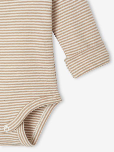 Evolutieve 4-delige babyset met body + legging + slabbetje + knuffels ecru - vertbaudet enfant 