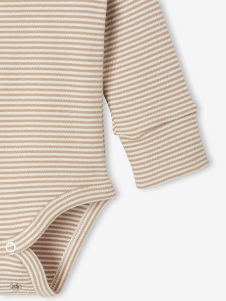 Evolutieve 4-delige babyset met body + legging + slabbetje + knuffels ecru - vertbaudet enfant 