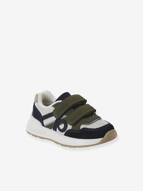 Sneakers met klittenband voor jongens marineblauw+veel blauw - vertbaudet enfant 