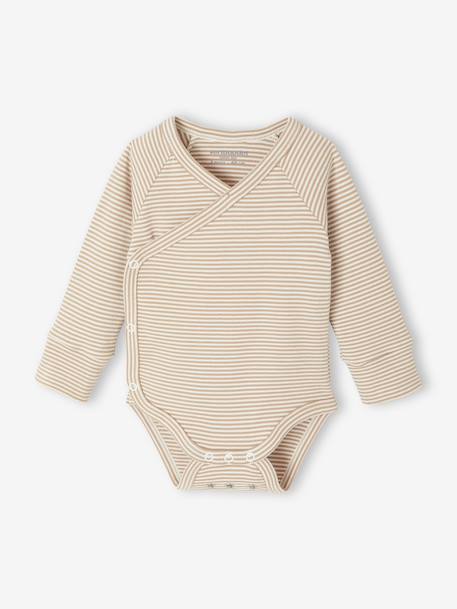 Evolutieve 4-delige babyset met body + legging + slabbetje + knuffels ecru - vertbaudet enfant 