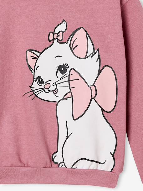 Marie sweater met capuchon van fleece rozen - vertbaudet enfant 