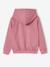 Marie sweater met capuchon van fleece rozen - vertbaudet enfant 