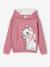 Marie sweater met capuchon van fleece rozen - vertbaudet enfant 