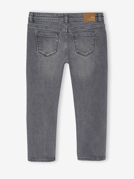 Smalle jeans large meisjes denimgrijs+donkerblauw+gebleekt denim+grijs+middenblauw - vertbaudet enfant 