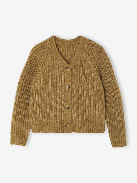Gebreid vest olijf - vertbaudet enfant 