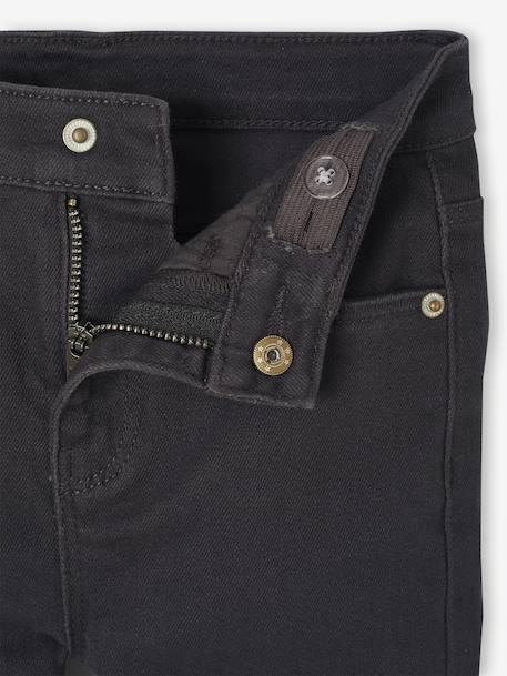 Slim fit wijde meisjesbroek MorphologiK antraciet+roze (poederkleur) - vertbaudet enfant 