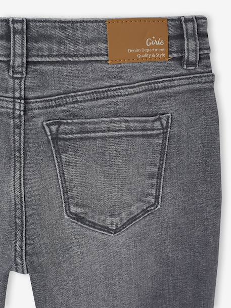Smalle jeans large meisjes denimgrijs+donkerblauw+gebleekt denim+grijs+middenblauw - vertbaudet enfant 