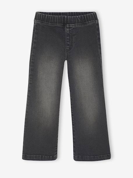 Wijde tregging voor meisjes van denim denimgrijs+donkerblauw+lichtblauw+middenblauw - vertbaudet enfant 