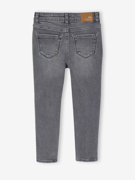 Slim meisjesjeans smal denimgrijs+donkerblauw+gebleekt denim+grijs+middenblauw - vertbaudet enfant 