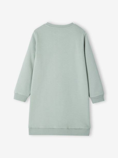 Basics fleece meisjesjurk marineblauw+saliegroen - vertbaudet enfant 