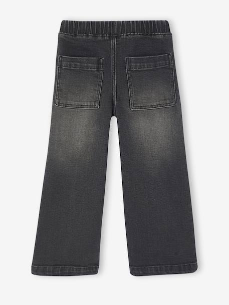 Wijde tregging voor meisjes van denim denimgrijs+donkerblauw+lichtblauw+middenblauw - vertbaudet enfant 