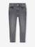 Slim meisjesjeans smal denimgrijs+donkerblauw+gebleekt denim+grijs+middenblauw - vertbaudet enfant 