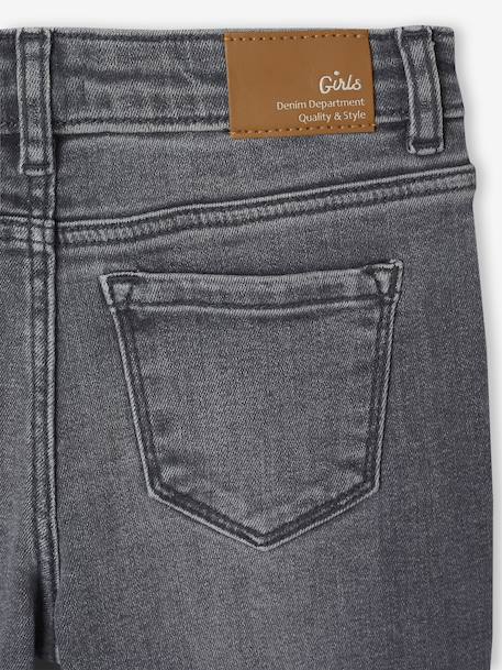Slim jeans gemiddeld meisjes donkerblauw+gebleekt denim+grijs+middenblauw - vertbaudet enfant 