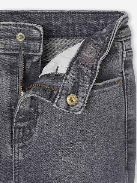 Slim jeans gemiddeld meisjes donkerblauw+gebleekt denim+grijs+middenblauw - vertbaudet enfant 