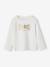 T-shirt BASICS met lange mouwen voor meisjes ecru+lichtroze - vertbaudet enfant 