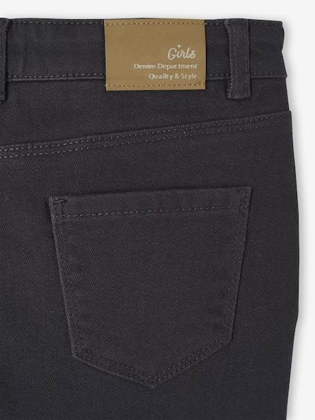 Slim fit wijde meisjesbroek MorphologiK antraciet+roze (poederkleur) - vertbaudet enfant 