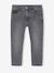 Smalle jeans large meisjes denimgrijs+donkerblauw+gebleekt denim+grijs+middenblauw - vertbaudet enfant 