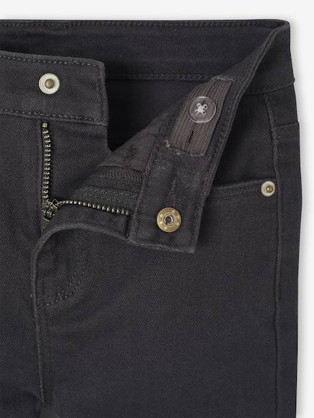 Slim fit medium MorphologiK meisjesbroek antraciet+roze (poederkleur) - vertbaudet enfant 