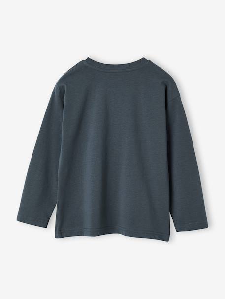 Jongensshirt met grappig dierenmotief dennen+petrolblauw+wit - vertbaudet enfant 