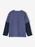 Jongensshirt met dubbele mouwen blauw+gemêleerd wit+kaki+marineblauw+nachtblauw - vertbaudet enfant 