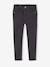 Slim meisjesbroek smalle lichaamsbouw antraciet+roze (poederkleur) - vertbaudet enfant 