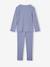 Set van 2 pyjama's in ribstof met hartenprint voor meisjes marineblauw - vertbaudet enfant 