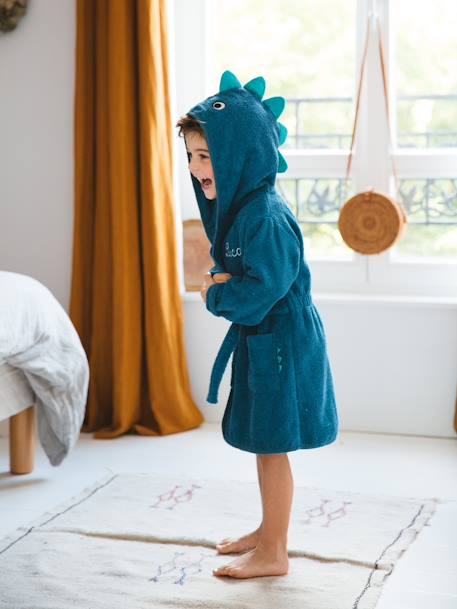 Kamerjas vermomming kind Dinosaurus personaliseerbaar BLAUW+kameel - vertbaudet enfant 